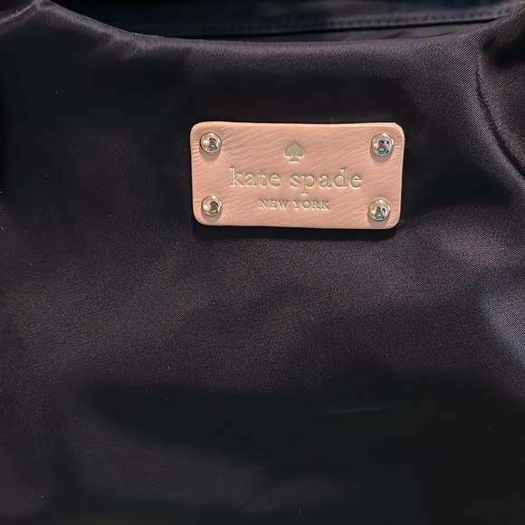 Kate Spade navy nylon bag a leather large shoulder bag - Picture 3 of 15